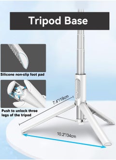 LEOKOR 152CM Cell Phone Selfie Stick Tripod,Smartphone Tripod Stand All-in-1 with Wireless Remote,Portable,Lightweight,Tall Extendable Phone Tripod,for Tiktok Vlog Youtuber Live Video Record White  - Image 5
