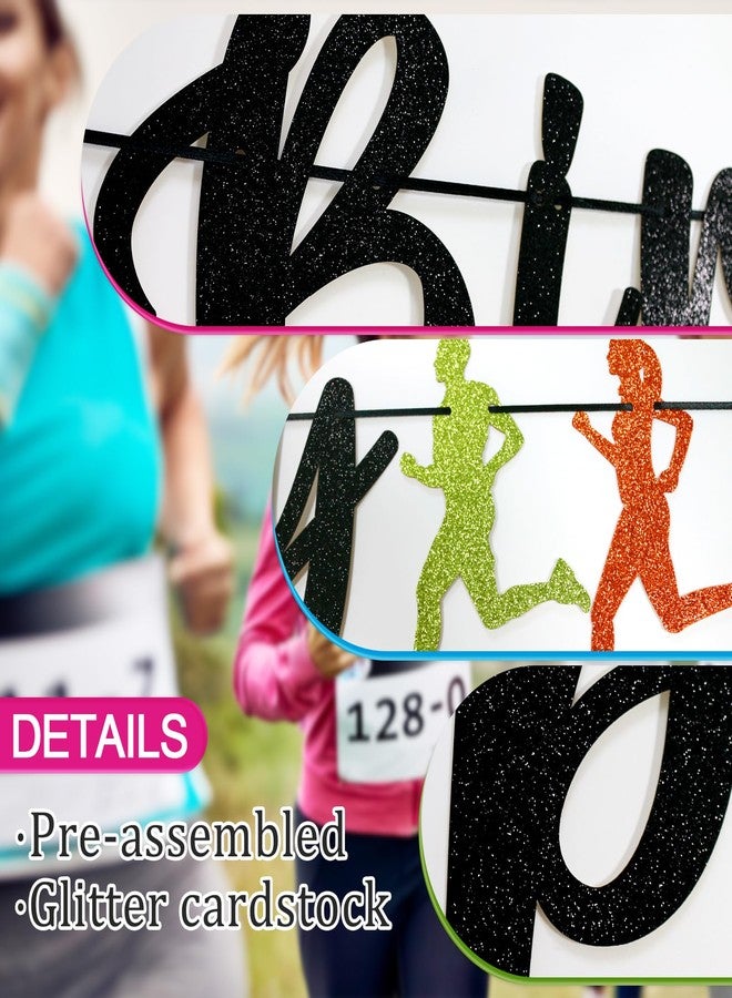 FOZEE Running Birthday Banner - Marathon Decorations - Jogging Birthday Decor - Running Party Decorations - Image 3