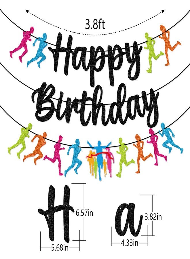 FOZEE Running Birthday Banner - Marathon Decorations - Jogging Birthday Decor - Running Party Decorations - Image 2