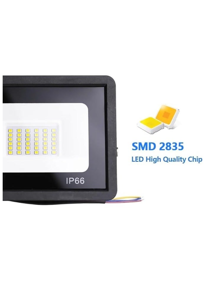 LED Floodlight, 100W, Waterproof IP66, 6500K, White, Outdoor (3000K Warm) - Image 4