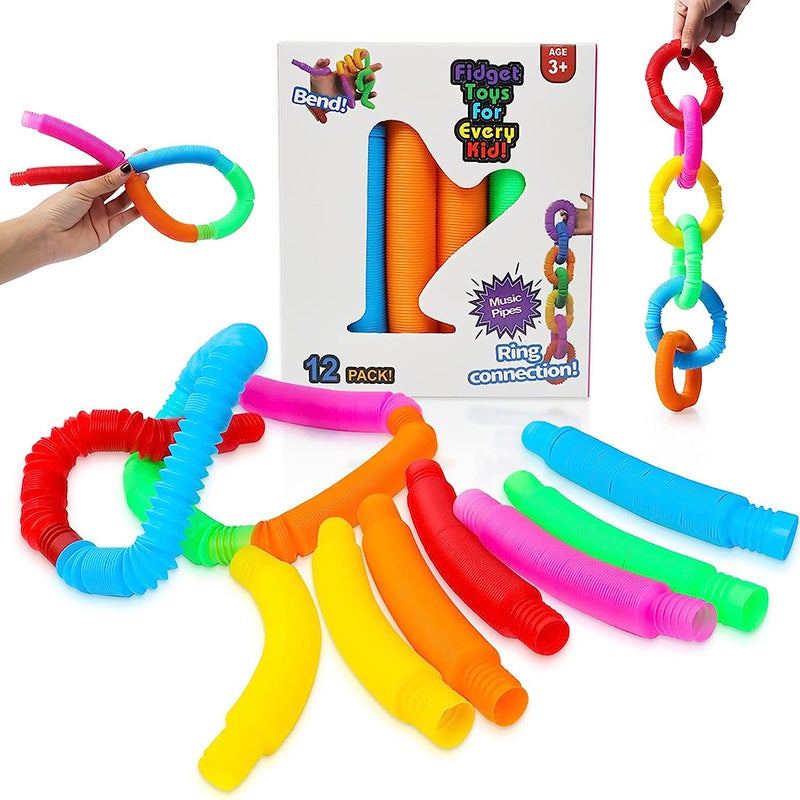 Pop Tube Colorful Stretch Plastic Pipe Stress Relief Toy - Image 1