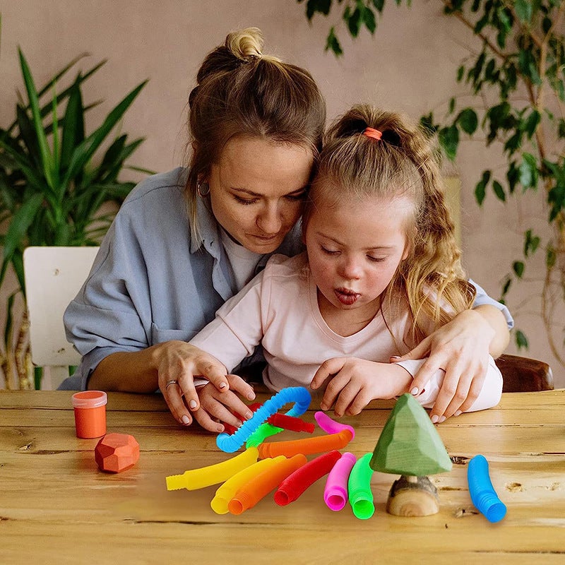 Pop Tube Colorful Stretch Plastic Pipe Stress Relief Toy - Image 4