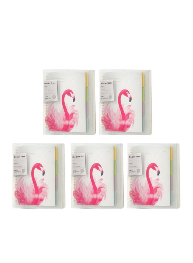 XIANGYU 5-Piece Fancy A5 PP Loose-Leaf Ring Binder Refillable Organizer Notebook With Printing - Image 1