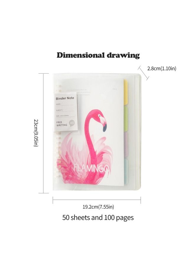 XIANGYU 5-Piece Fancy A5 PP Loose-Leaf Ring Binder Refillable Organizer Notebook With Printing - Image 4