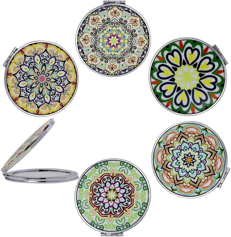 Kshavi Kshavi Mini Cute Mirror Small Pocket Vanity Makeup Mirror for Outdoor Travel Round  - Image 1