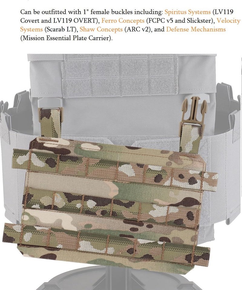 GYDEHUTJ Molle Placard Hoop and Loop Front Flap Hanging Panel for Tactical Chest Rig Huntting Vest Plate Carriers - Image 4