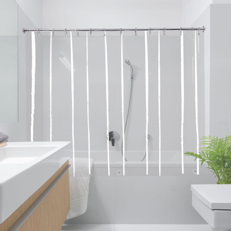 YISURE YISURE Short Shower Curtain Liner 60 Inch Clear Peva Plastic Waterproof Small Bathroom Curtain with 3 Magnets and 10 Rustproof Grommet Holes 