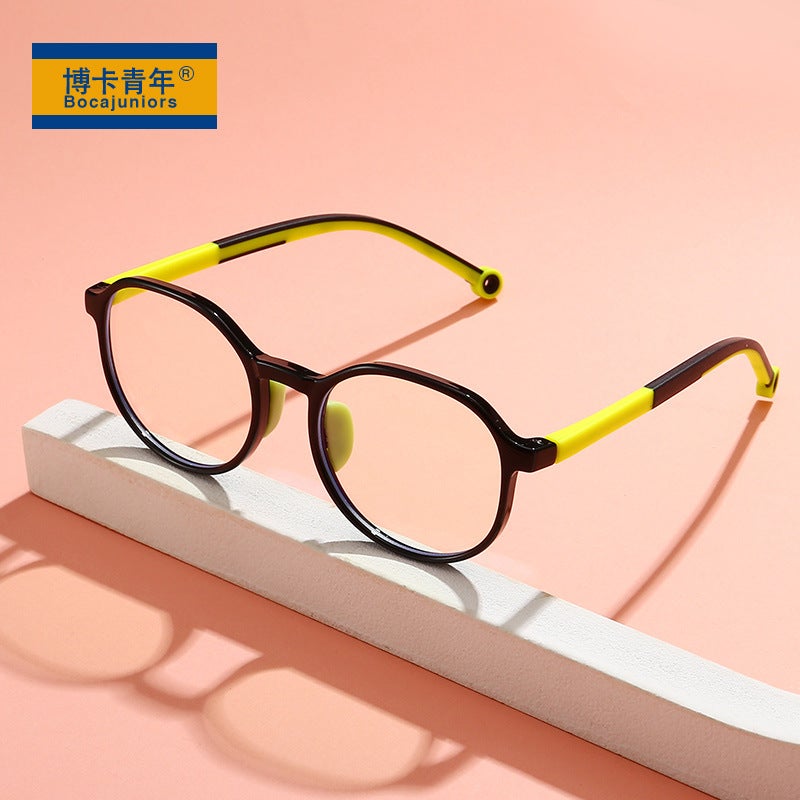 Children'S Anti-Blue Light Glasses Kidsren'S Silicone Nose Pads Anti-Blue Light Flat Mirror Tr90 Mobile Phone Goggles Ykf8305 - Image 4