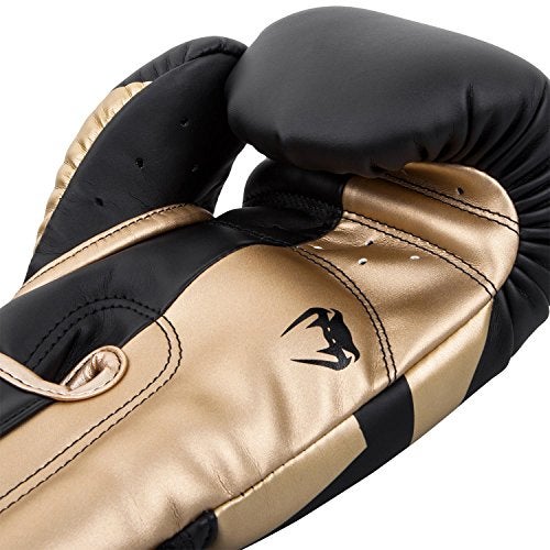 Venum Elite Boxing Gloves - Black/Gold - Image 4