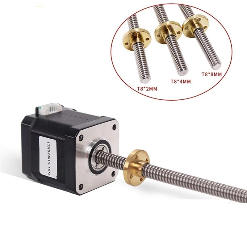 محرك خطوي Nema17 مع لولب توجيه 17HS8401S T8 بطول 150 ملم وملعب 4 ملم لآلة النقش CNC وطابعة ثلاثية الأبعاد - Image 3
