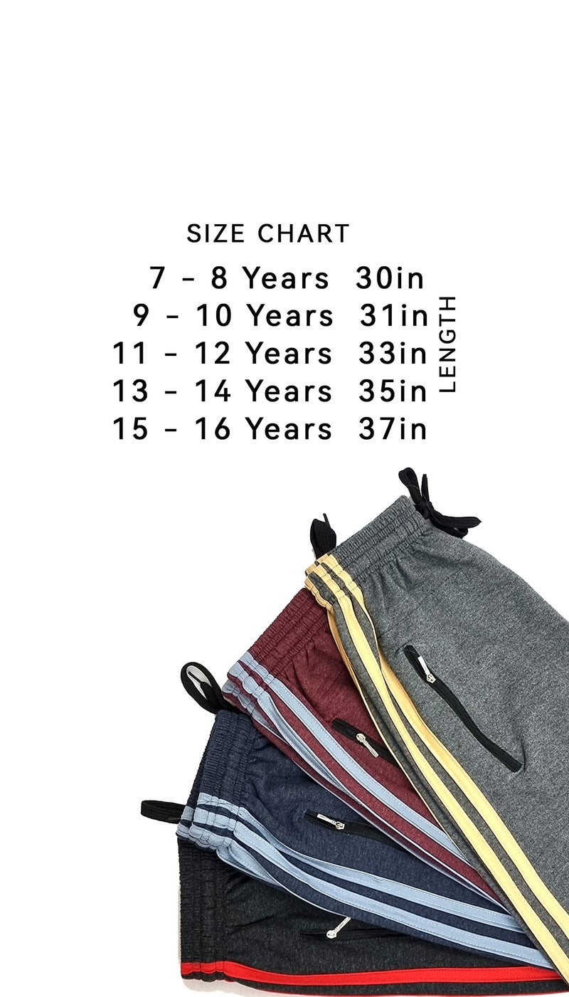 5IVE DEGREE Pack Joggers/Mid Rise Track Pants/Night Pants For Boys And Girls (11 Years - 12 Years, 4-Pack Lp), Assorted - Image 5