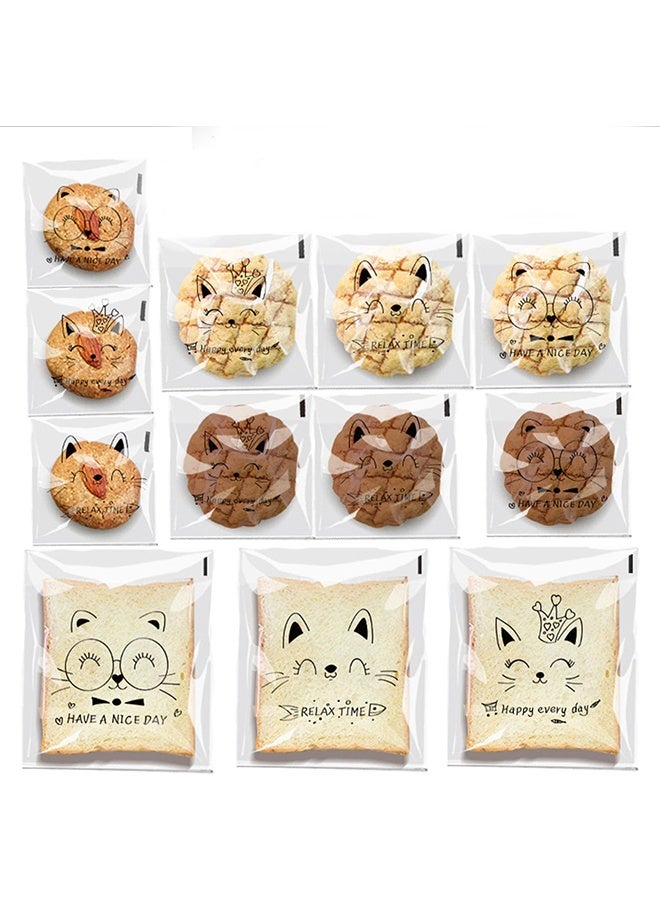 YJ 100 Pcs Bread and Toast Self-Sealing Bags, Sandwich Bags ,Bakery Bags for Bread, Cookies, Biscuits, and Snacks, Cute Packaging for Baking, Storage, and Small Business Use (18×15cm) - Image 3