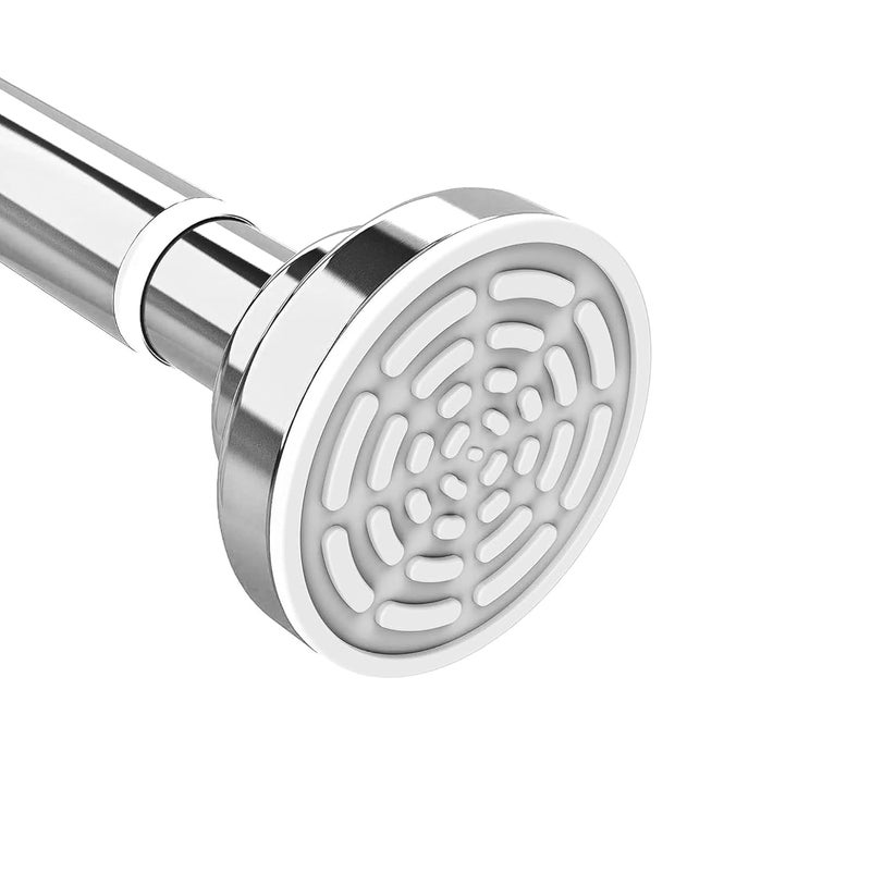 Swaze Drill-Free Adjustable Curtain Rod – Extendable rod for Curtains, Shower, Windows & Clothes Hanging | No Drill Shower Rod | Self Adjust Curtain Pipe, Steel Telescopic Stand (1050mm-1950mm SS) - Image 1