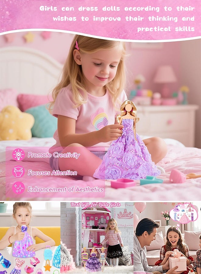 Organizer 35Pcs Handmade Clothes Dress for Doll Wedding Party Dresses Gown Outfit Costume Suit for 11.5 inch Dolls Random Style - Image 2