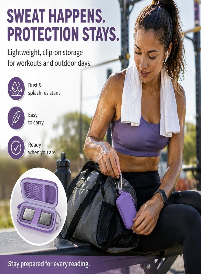 PAIYULE Heart Rate Monitor Case for KardiaMobile 6L / 6L Max 1L Personal EKG Monitor Storage Holder Fits for Cardiac Mobile Portable Heart Rate Monitor Bag Organizer (Pill Box Included) Purple - Image 5