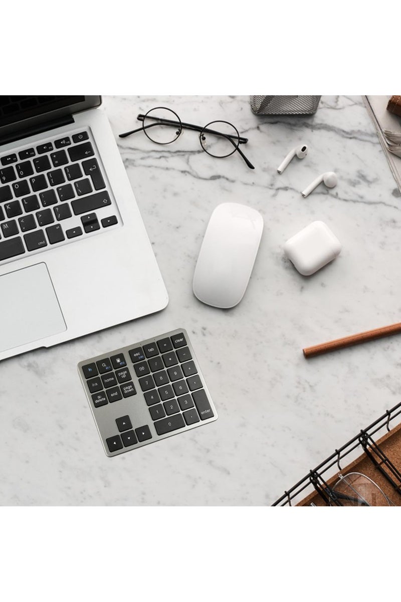 Bluetooth Number Keypad Wireless Numeric Keypad - with 35-Keys, Portable Number Pad for All Laptop Desktop, Use Silently Handheld Compact Keypad