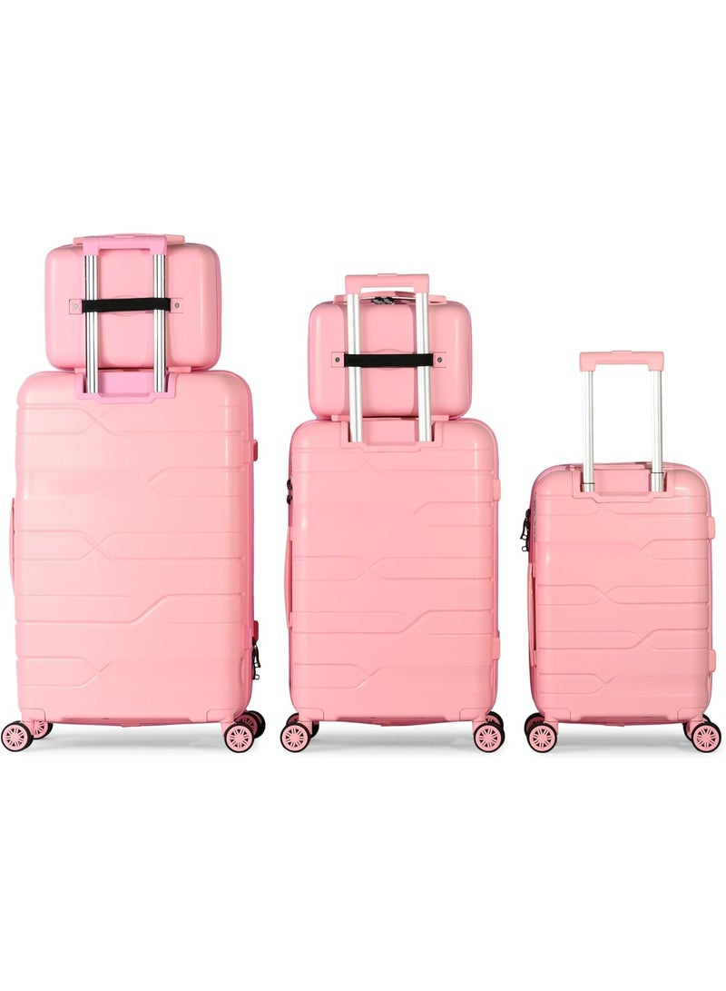 Complete Luggage Set, 5-Piece - Unbreakable PP with Steel and Stainless Steel Alloy Frame - Image 4