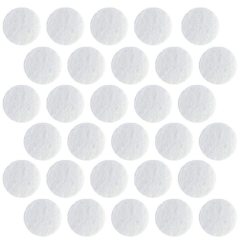 Nydotd 100 Pcs Microdermabrasion Cotton Filters Replacement 10 mm Dia Microdermabrasion Filters Facial Vacuum Filters Accesories Sponge Filter for Comedo Suction Microdermabrasion, White - Image 1
