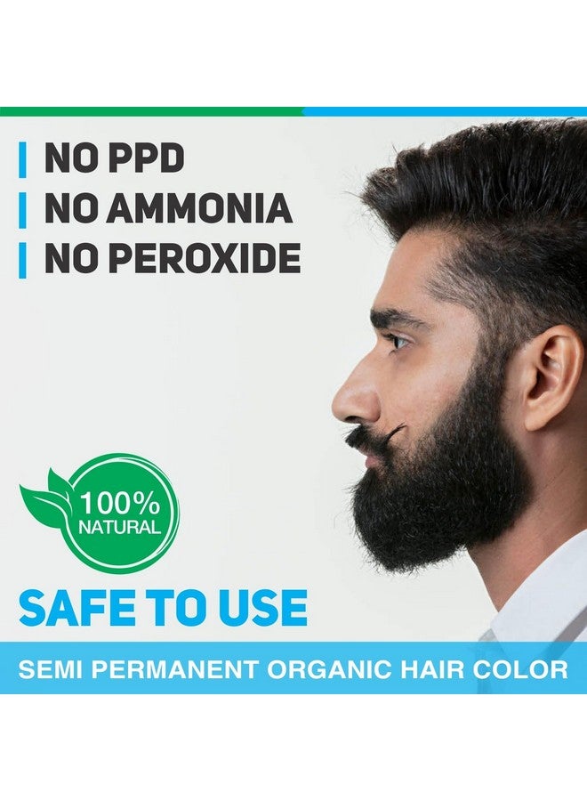 Vegetal Safe Hair Color -Soft Black 25Gm - Certified Organic Chemical And Allergy Free Bio Natural Beard Hair Color With No Ammonia Formula & Ppd - Image 3