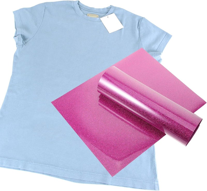 5pcs Glitter Heat Transfer Vinyl Iron on Vinyl for Clothes DIY Craft Films Garment Heat Transfer Film Suitable for T-Shirts and Sewing Embellishments - Image 3