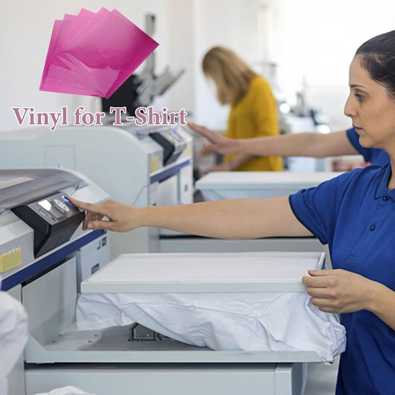 5pcs Glitter Heat Transfer Vinyl Iron on Vinyl for Clothes DIY Craft Films Garment Heat Transfer Film Suitable for T-Shirts and Sewing Embellishments - Image 5