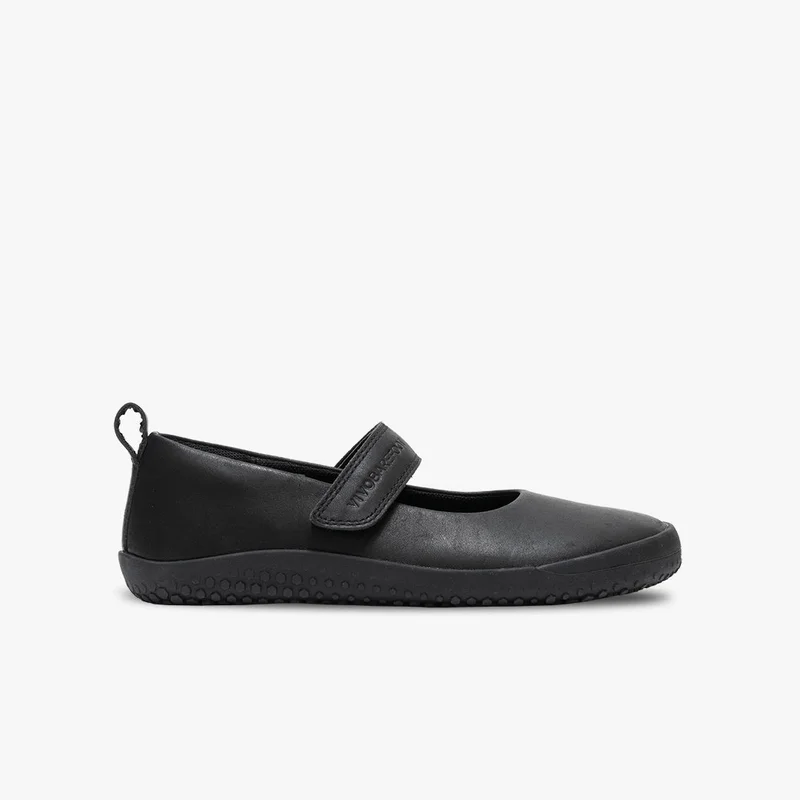Vivobarefoot Kids Wyn School Juniors Casual Everyday Shoe Obsidian