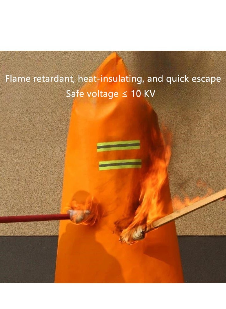 Household fire protection cloak, silicone glass fiber fireproof clothing for protection - Image 2