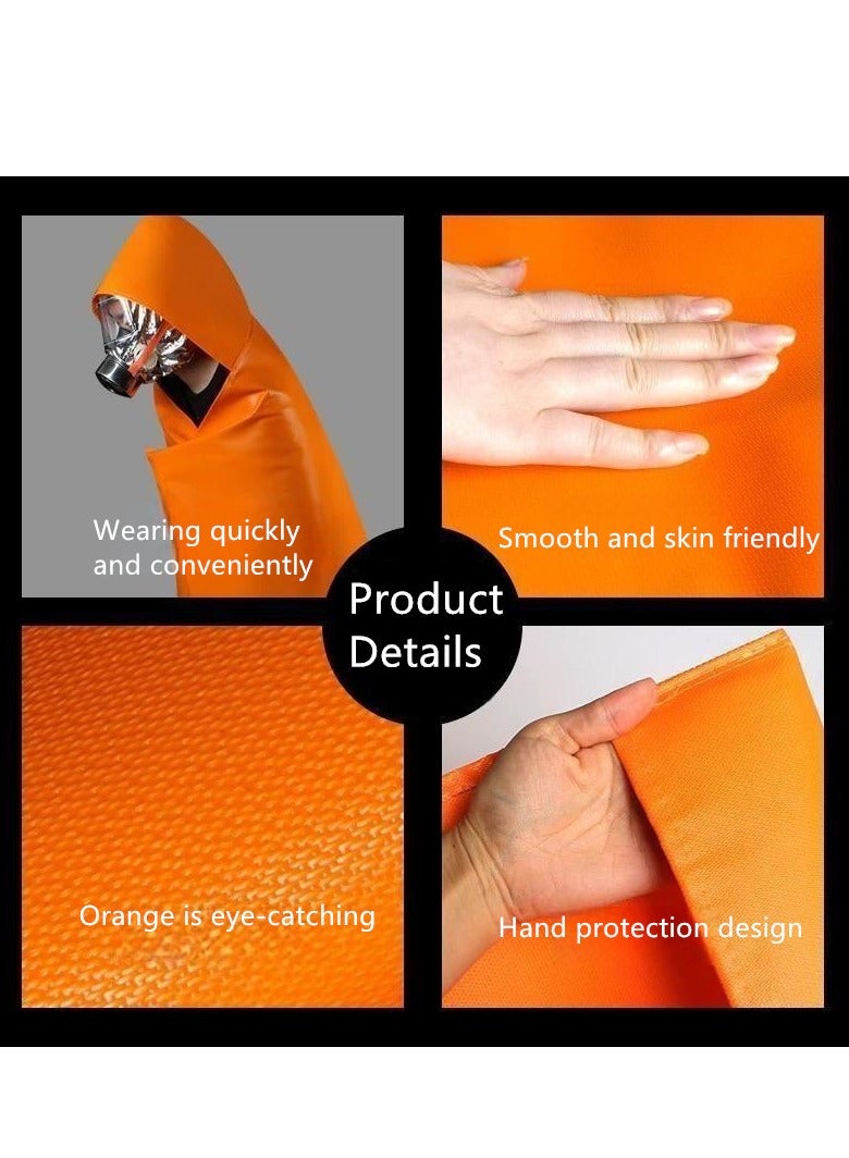 Household fire protection cloak, silicone glass fiber fireproof clothing for protection - Image 3