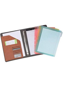 iCarryAlls Binder Portfolio Organizer With Color File Folders Business And Interview Padfolio With 3 Ring Binder Clipboard  - Image 2
