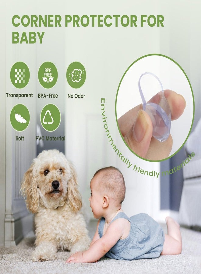 Srnede Corner Protectors Baby Proof 16Pack Clear Furniture Corner Guards Non‑Toxic Baby Proofing Safety Bumpers for Tables Cabinets Easy Peel Stick Installation Furniture Edge Protection - Image 4