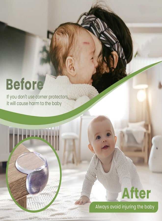 Srnede Corner Protectors Baby Proof 16Pack Clear Furniture Corner Guards Non‑Toxic Baby Proofing Safety Bumpers for Tables Cabinets Easy Peel Stick Installation Furniture Edge Protection - Image 5