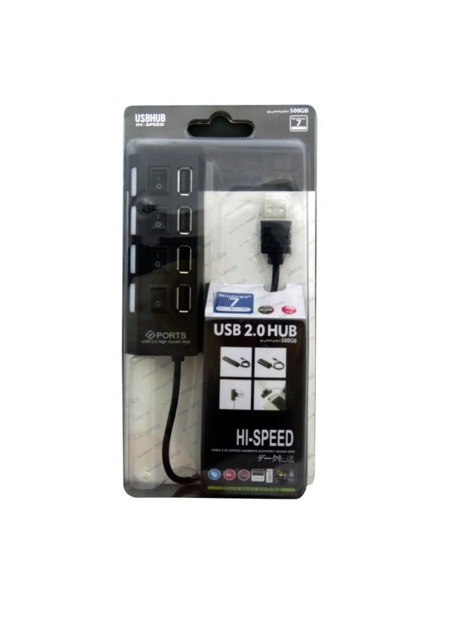 PORTS USB 2.0 HUB - 4 ports with controls, switches - Image 2