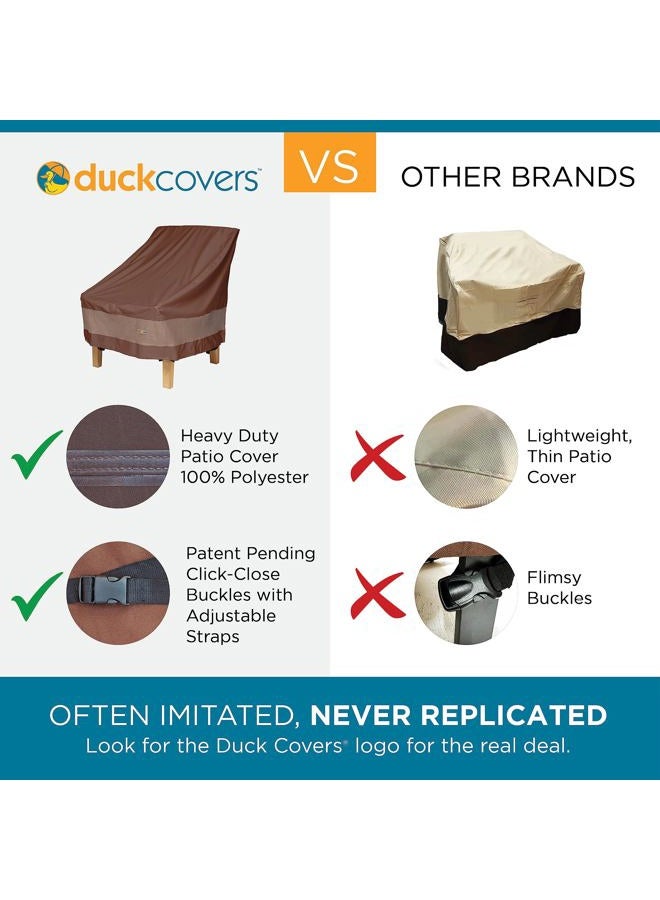 Duck Covers Ultimate Waterproof Patio Sofa Cover, Outdoor Couch Cover with All Weather Protection, Patio Furniture Covers with Attachment Strap, 79W x 37D x 35H inch, Mocha Cappuccino - Image 2