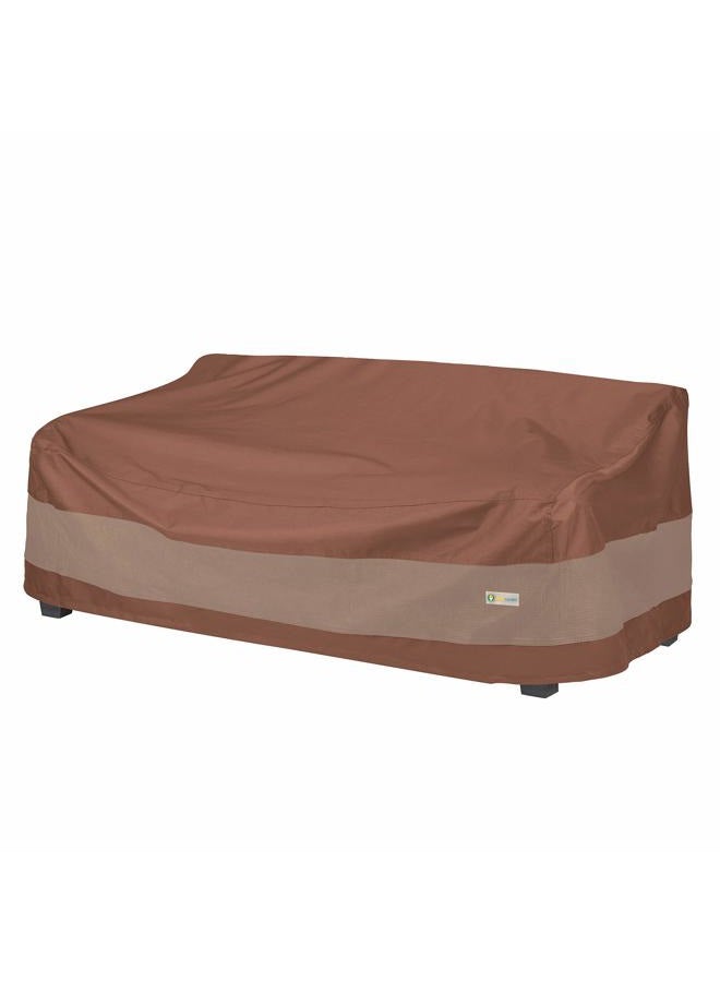 Duck Covers Ultimate Waterproof Patio Sofa Cover, Outdoor Couch Cover with All Weather Protection, Patio Furniture Covers with Attachment Strap, 79W x 37D x 35H inch, Mocha Cappuccino - Image 1