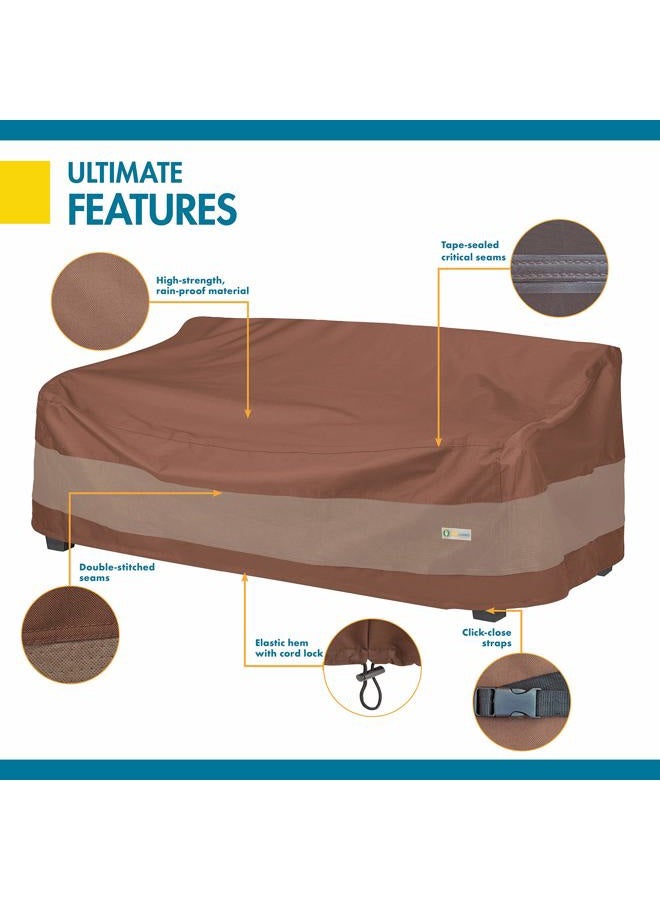 Duck Covers Ultimate Waterproof Patio Sofa Cover, Outdoor Couch Cover with All Weather Protection, Patio Furniture Covers with Attachment Strap, 79W x 37D x 35H inch, Mocha Cappuccino - Image 5