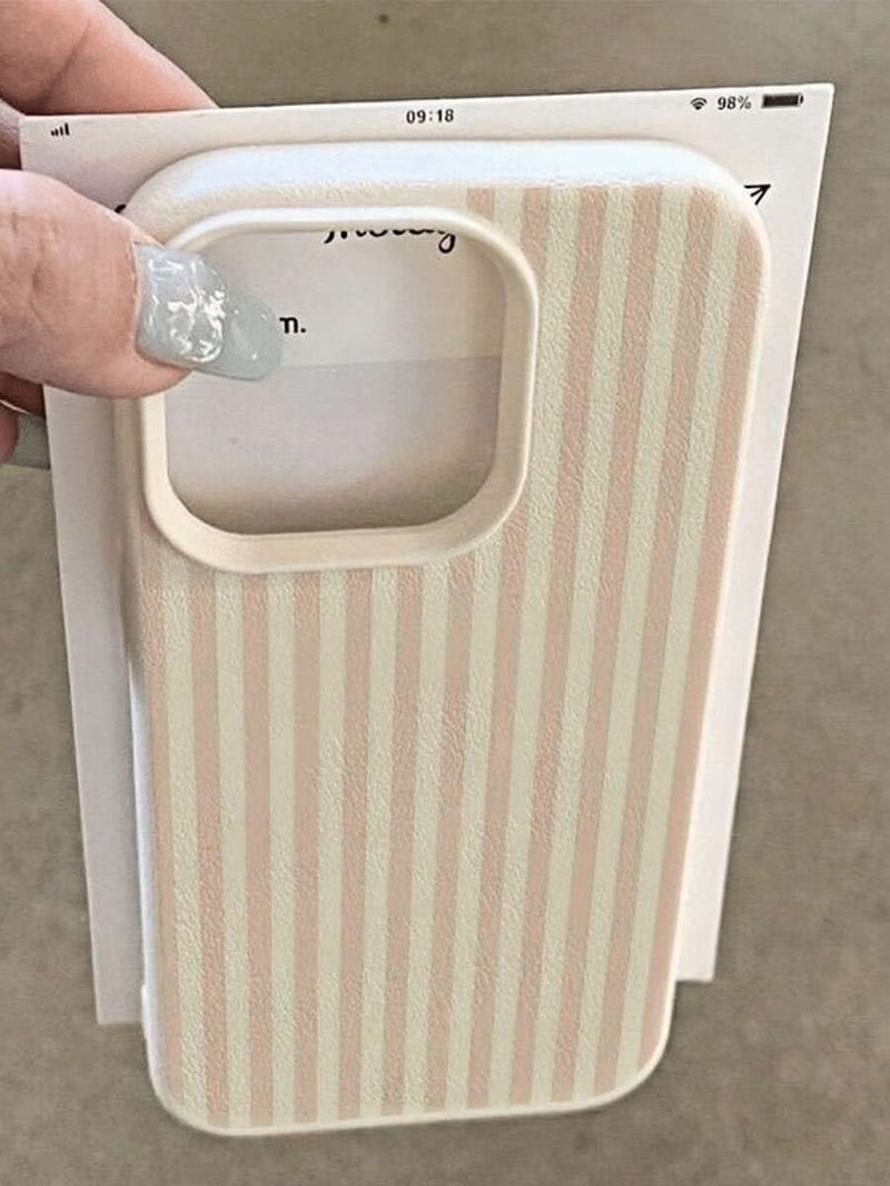 Creative Girl Heart Blue Lines Phone Case, Matte White Lychee Texture, Full Coverage Shockproof TPU, Compatible with iPhone 11-17 Pro Max/Plus, Samsung A51-A56, S21-S25, Anti-Fingerprint (International Version)