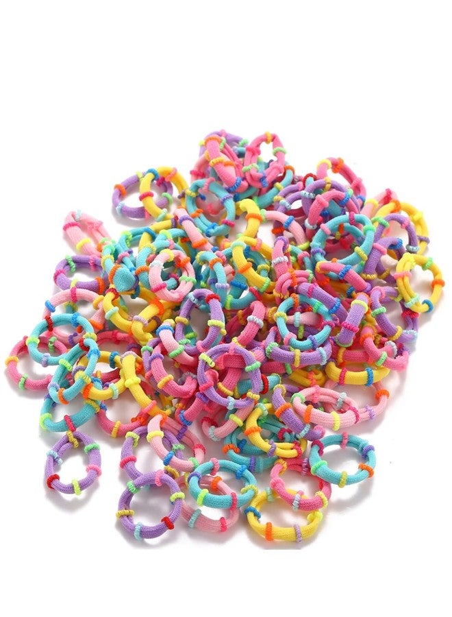 OOMPHelicious Jewellery Combo of 50 Multicolor Fabric Elastic Small Rubber Band Ponytail Holders For Kids Girls Toddlers - Image 1