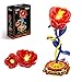 JAKI Rose Table Lamp Building Set with Light Princess Flower Desk Lamp Toy SetFlowers Rose Home Decor Birthday Gifts for Adults Women Boys Girls 812 - Image 2