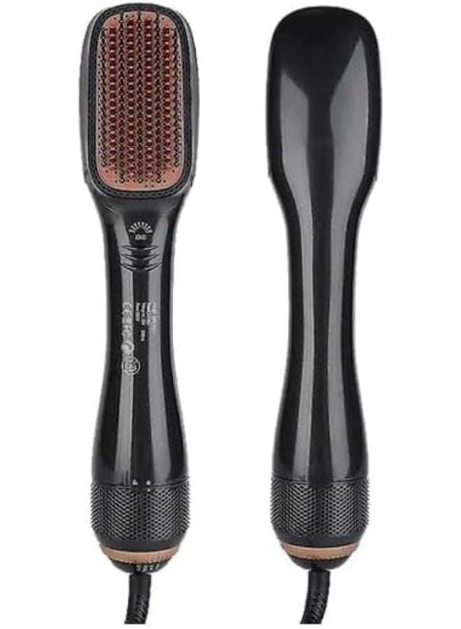 Professional 2-in-1 Hair Styling Brush – Hot Air Dryer & Straightener with Ionic Technology, Fast Heating Hair Styler for Smooth, Frizz-Free Hair - Image 3