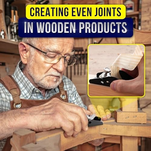 NADOBA 3.38"x1.18"x0.78" Hand Planer for Wood – Wood Planer Hand Tool, Stainless Steel, Sharp Blade Adjustment, Durable Bottom, Ergonomic Design – Easy to Assemble, Prevents Hurting, for Home & Workshop - Image 5
