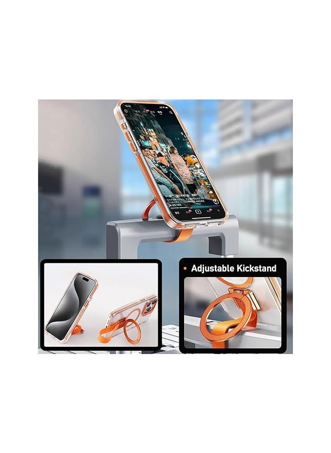 general Case Compatible with iPhone 16 Pro Max 2024, Transparent Case with Detachable Finger Strap, Support [Mag-Safe Compatible] Shockproof Airbag Design - Image 2