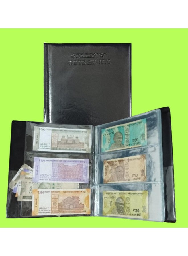 ANG Currency Album for Notes (90 Pockets) - Faux Leather Cover Currency Note Collection Album - Fits Big Currency Notes (Black) - Image 4