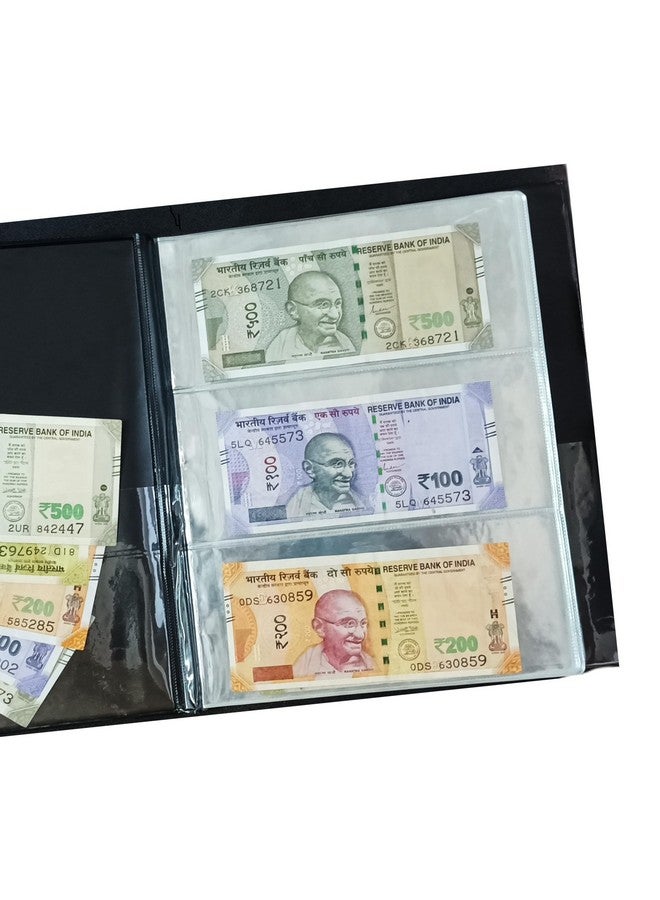 ANG Currency Album for Notes (90 Pockets) - Faux Leather Cover Currency Note Collection Album - Fits Big Currency Notes (Black) - Image 3