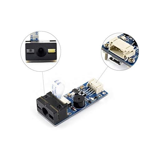 Waveshare Barcode Scanner Module 1D/2D Codes Barcode, QR Code Reader Onboard Micro USB and UART Serial Port Directly Plugged into Computer - Image 5