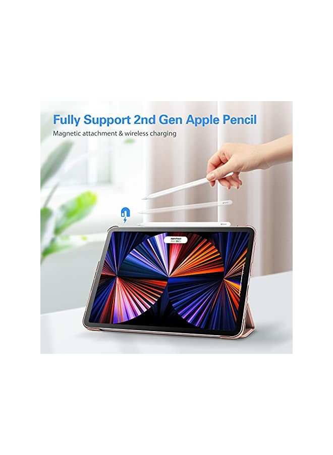 Procases Ipad Pro 12.9 Case 2022/2021/2020/2018, Slim Stand Hard Back Shell Smart Cover For Ipad Pro 12.9 Inch 6Th Generation 2022/5Th Gen 2021/4Th Gen 2020/3Rd Gen 2018 -Rosegold - Image 3
