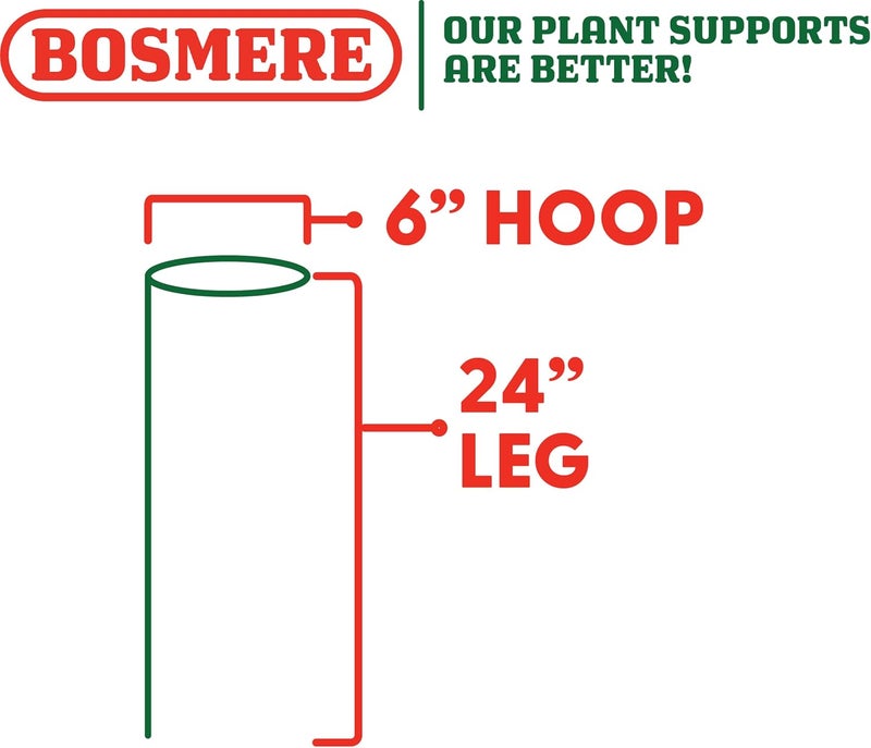 Bosmere Bosmere E513 Hoop Plant Supports 24 x 6 Hoop  Set of 3  - Image 2