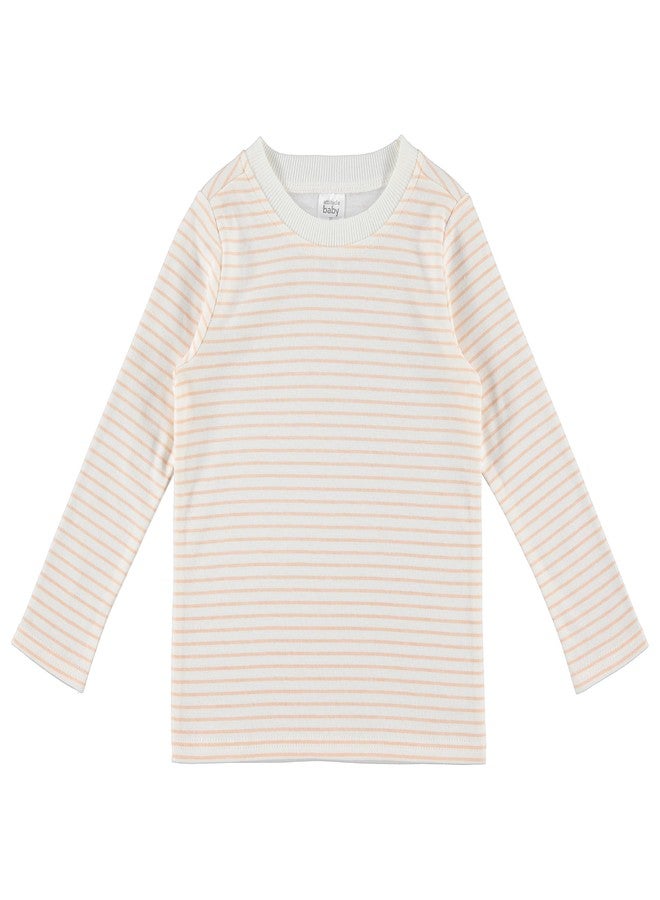 Cudlie 5-Pack Toddler Girl Long Sleeve Shirt - Basic Baby Tees, Blouses, Tops - Solid Striped & Ruffled Tshirts, 4T - Image 3