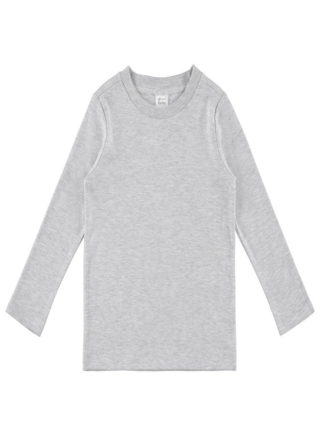 Cudlie 5-Pack Toddler Girl Long Sleeve Shirt - Basic Baby Tees, Blouses, Tops - Solid Striped & Ruffled Tshirts, 4T - Image 4