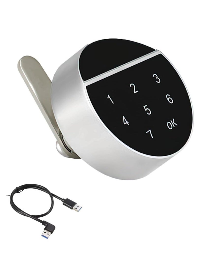 Cabinet Coded Lock, Electronic Digital Lock Mechanical Keyless Drawer Lock Touch Screen Password Lock for Cabinet Mailbox File Sauna Drawer School Lockers DIY Wooden Furniture Privacy Lock - Image 1