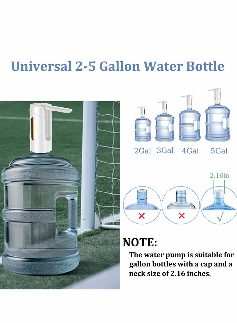 Water Bottle Dispenser, Foldable Electric, USB Charging Automatic Drinking Jug Pump for Universal 1-5 Gallon, Camping Kitchen Home Office - Image 3